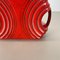 Jarrón abstracto grande en rojo de Cari Zalloni para Steuler, años 70, Imagen 5