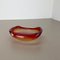 Italian Murano Glass Red-Yellow Bowl, 1970s 5