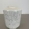 Vintage White Zig Zag Fat Lava Ceramic Vase by Ilkra Ceramics, 1970s, Image 13