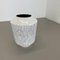 Vintage White Zig Zag Fat Lava Ceramic Vase by Ilkra Ceramics, 1970s 15