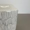 Vintage White Zig Zag Fat Lava Ceramic Vase by Ilkra Ceramics, 1970s, Image 6