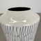 Vintage White Zig Zag Fat Lava Ceramic Vase by Ilkra Ceramics, 1970s 8