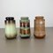 Vintage German Pottery Fat Lava Vases from Scheurich, 1970s, Set of 3 2