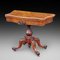 Victorian Burr Walnut Serpentine Card Table 1