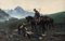 Franz Roubaud, Soldaten im Kaukasus, 1883, Gemälde, gerahmt 2