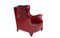 Poltrona vintage in pelle bordeaux, Immagine 4