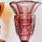 Böhmische Art Deco Vasen in Violett & Bernsteinfarben aus Pressglas, 1930er, 2er Set 4