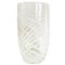 Vintage Murano Glass Vase with Swirl White, 1950s 1