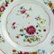 18th Century Chinese Famille Rose Hand Painted Blossoms Porcelain Plate, Image 2