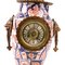 Reloj de manto japonés Imari de porcelana y bronce, siglo XIX, Imagen 2