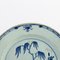 18th Century Chinese Hand Painted Blossom Garden Blue & White Porcelain Plate 4