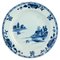 18th Century Chinese Hand Painted Blue & White Porcelain Plate, Image 1