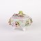 Reticulated Fine Porcelain Relief Floral Centerpiece Lidded Bowl, Image 3