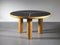 Sculptural Round Table in Wood, Brass and Dark Laminate, Italy 1970s 4