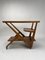 Mid-Century Italian Wooden Bar Cart by Charlotte Perriand, 1950s, Image 3