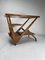 Mid-Century Italian Wooden Bar Cart by Charlotte Perriand, 1950s 8
