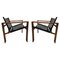 Mid-Century Armchairs in Wood & Leather attributed to Tarcisio Colzani, Italy, 1960s 1