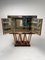 Mid-Century Wood and Glass Bar Cabinet attributed to Osvaldo Borsani, Italy, 1940s 10