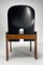 Set of Black Leather Model 121 Chairs attributed to Tobia Scarpa for Cassina, Italy, 1967, Image 2