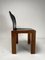 Set of Black Leather Model 121 Chairs attributed to Tobia Scarpa for Cassina, Italy, 1967, Image 4
