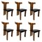 Dining Chairs in Walnut and Leather by Pierre Cardin, 1970s, Set of 6, Image 1
