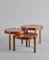 Wooden Nesting Tables, Italy, 1950s, Set of 3, Image 2