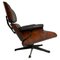 Charles Eames zugeschriebener Sessel aus schwarzem Leder für Herman Miller, 1956 1