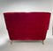 Rotes Italienisches Zwei-Sitzer Sofa von ISA Bergamo, 1950er 5