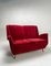 Rotes Italienisches Zwei-Sitzer Sofa von ISA Bergamo, 1950er 4