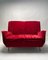 Rotes Italienisches Zwei-Sitzer Sofa von ISA Bergamo, 1950er 2