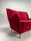 Rotes Italienisches Zwei-Sitzer Sofa von ISA Bergamo, 1950er 7