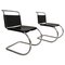 Sedie Mr10 in pelle di Ludwig Mies Van Der Rohe, anni '60, set di 2, Immagine 1