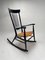 Mid-Century Italian Rocking Chair in Black Lacquered Wood by Paolo Buffa, 1950s 4