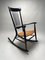 Mid-Century Italian Rocking Chair in Black Lacquered Wood by Paolo Buffa, 1950s 2
