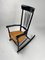 Mid-Century Italian Rocking Chair in Black Lacquered Wood by Paolo Buffa, 1950s 8