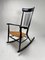 Rocking Chair Mid-Century en Bois Laqué Noir par Paolo Buffa, Italie, 1950s 6