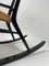 Mid-Century Italian Rocking Chair in Black Lacquered Wood by Paolo Buffa, 1950s 7