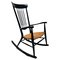 Mid-Century Italian Rocking Chair in Black Lacquered Wood by Paolo Buffa, 1950s 1