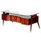 Large Wood and Brass Desk by Vittorio Dassi, 1950s, Image 1