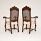 Victorian Armchairs in Carved Walnut, 1880, Set of 2 3