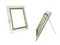 Large Vintage Nickel-Plated Picture Frames in Brass and Glass, 1950s, Set of 2 1