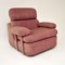 Fauteuil Vintage en Daim Lilas, 1970s 1