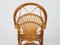 Italian Rush and Rattan Rocking Chair, 1960s, Image 5