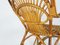 Italian Rush and Rattan Rocking Chair, 1960s 6