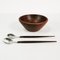 Mid-Century Bowl and Salad Spoons in Teak, 1960s, Set of 3, Image 2