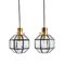 Mid-Century Octagonal Iron & Clear Glass Ceiling Lights from Limburg, Germany, 1960s, Set of 2, Image 2