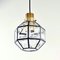 Mid-Century Octagonal Iron & Clear Glass Ceiling Lights from Limburg, Germany, 1960s, Set of 2, Image 6