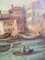 Ansicht von Venedig, La Dogana, Öl auf Leinwand, 19. Jh., gerahmt 2