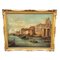 View of Venice, La Dogana, Oil on Canvas, 19th Century, Framed 1