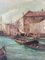 Vista de Venecia, La Dogana, óleo sobre lienzo, siglo XIX, enmarcado, Imagen 18
